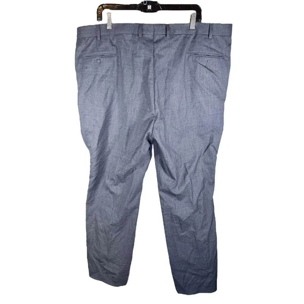 Hart Schaffner Marx Men's 44 Regular 44R Gray 100% Wool Chicago Fit Dress Pants